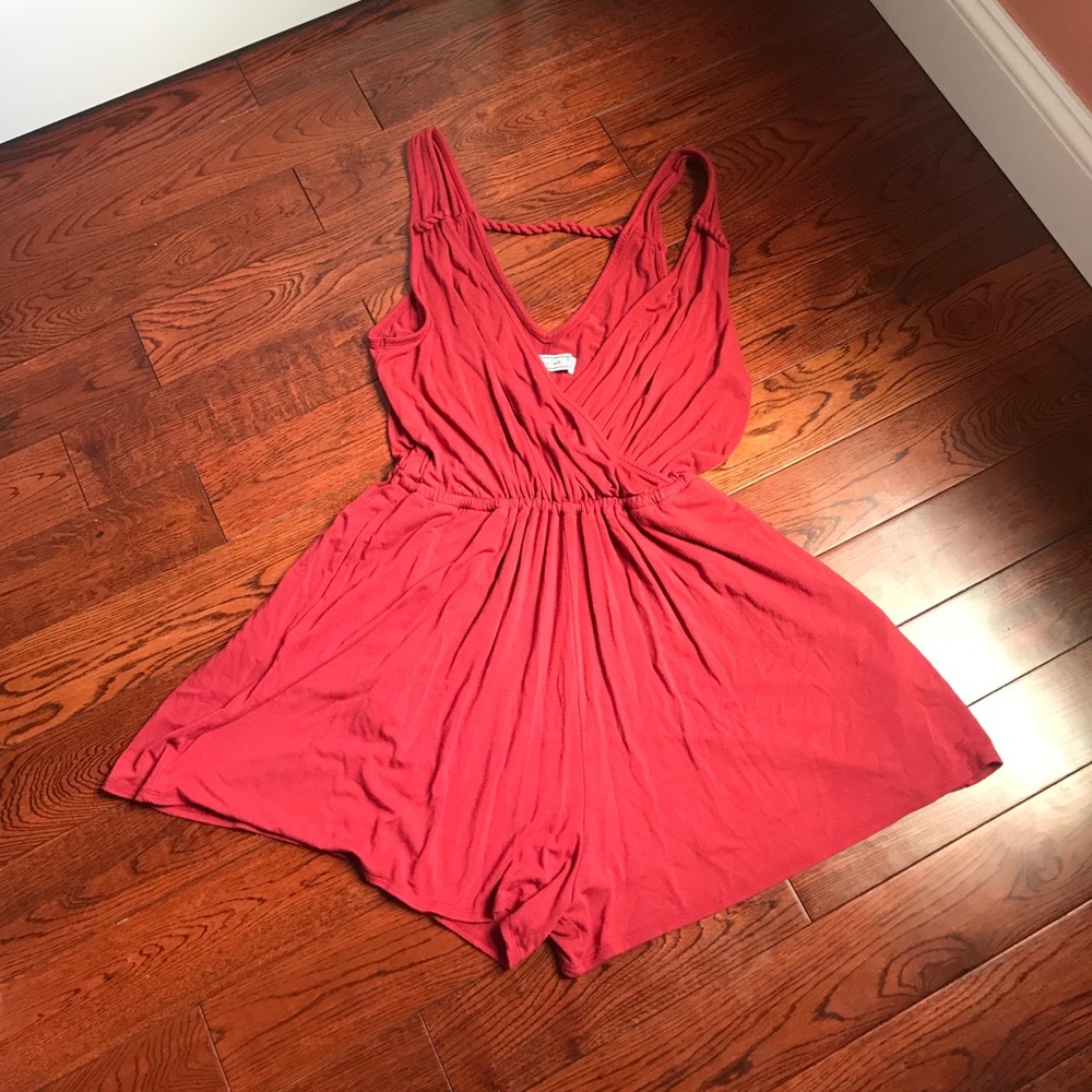 Abercrombie and Fitch red romper, size XS